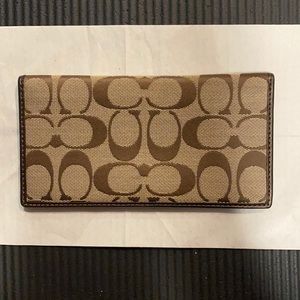 Coach check book holder